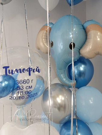 Набор шаров на выписку "Небесное чудо"